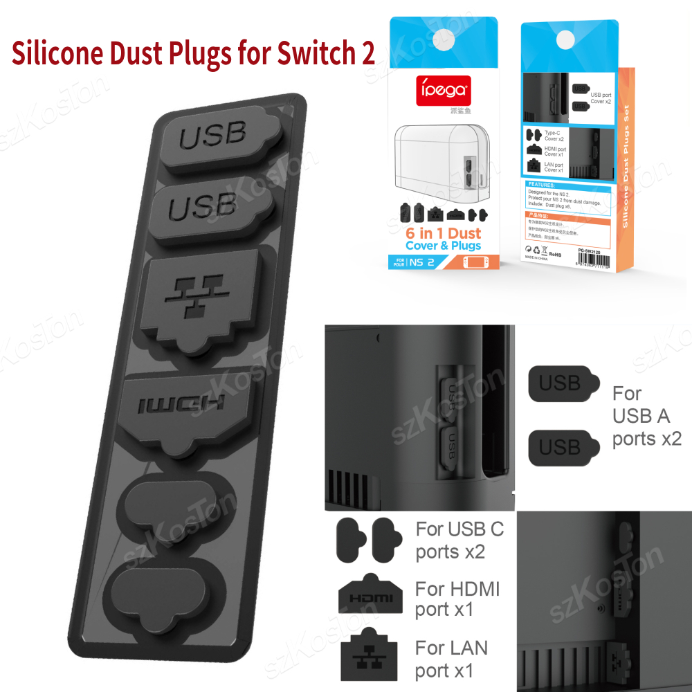 Gaming Console Buttons - Zestaw silikonowych zaślepek przeciwkurzowych do konsoli