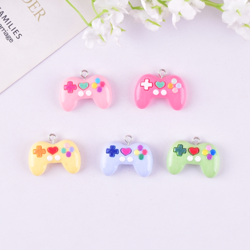 Gaming Console Keychain - 10 szt. Kolorowe zawieszki z żywicy