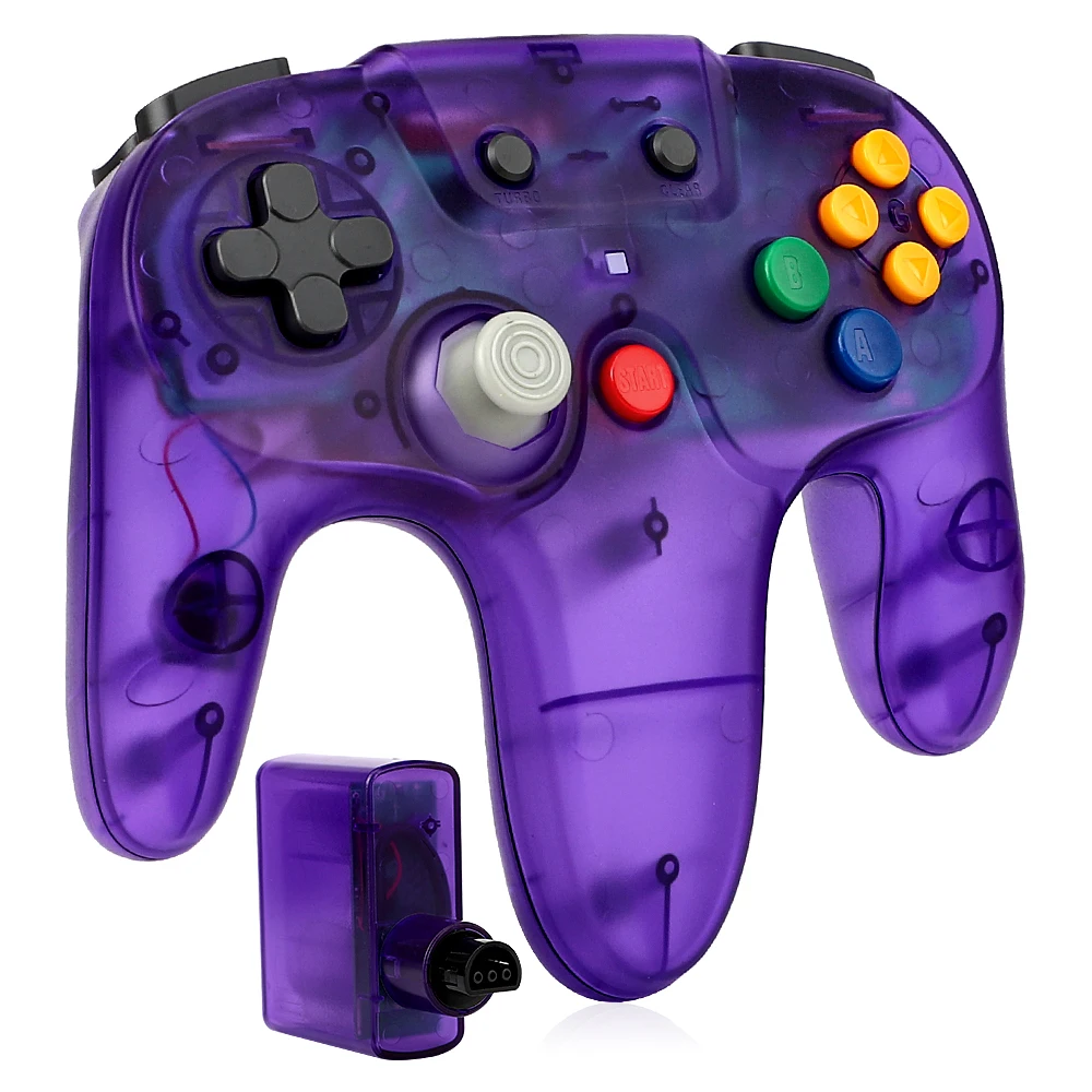 Gaming Console Buttons - Przezroczysty, czerwony, zielony, niebieski, fioletowy bezprzewodowy