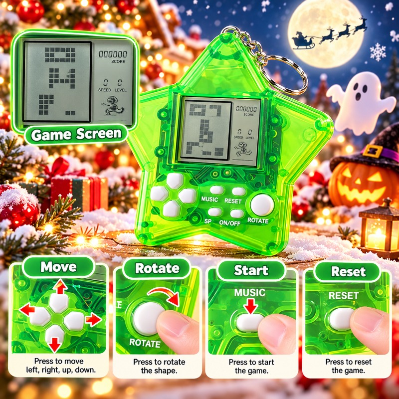 Klasyczna, retro konsola do gr – Gaming Console Keychain recenzja i cena